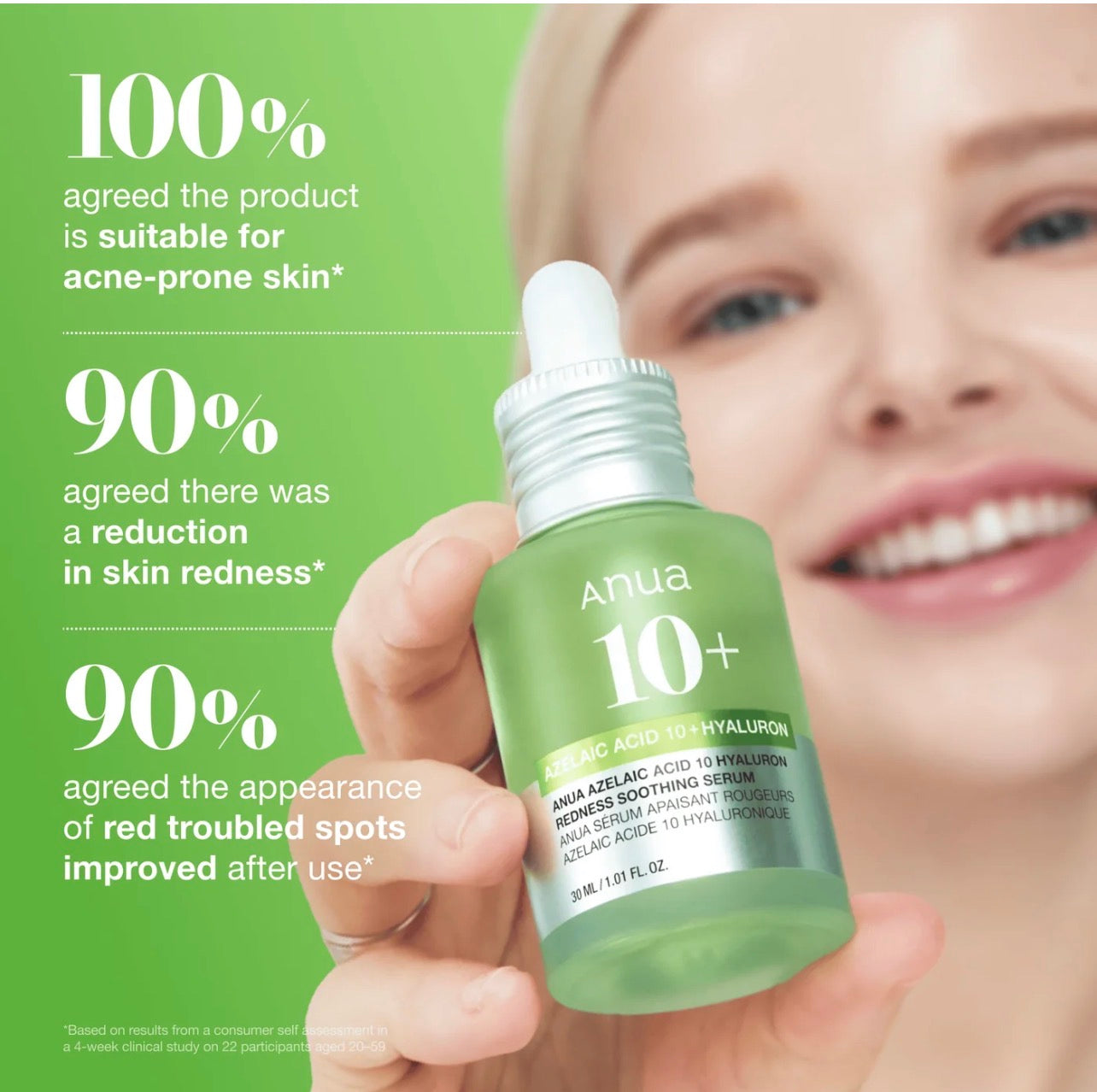 Anua Azeliac Acid 10 Hyaluron Redness Soothing Serum