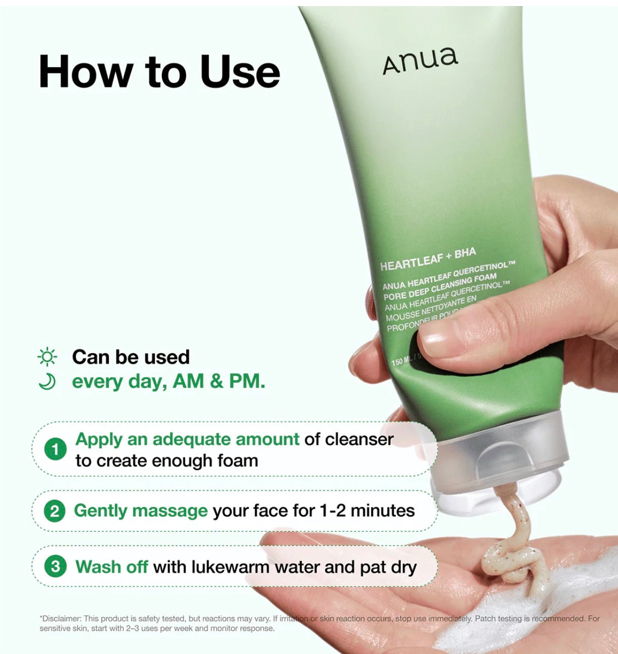 Anua HeartLeaf Quercetinol Pore Deep Cleansing Foam 150 ML