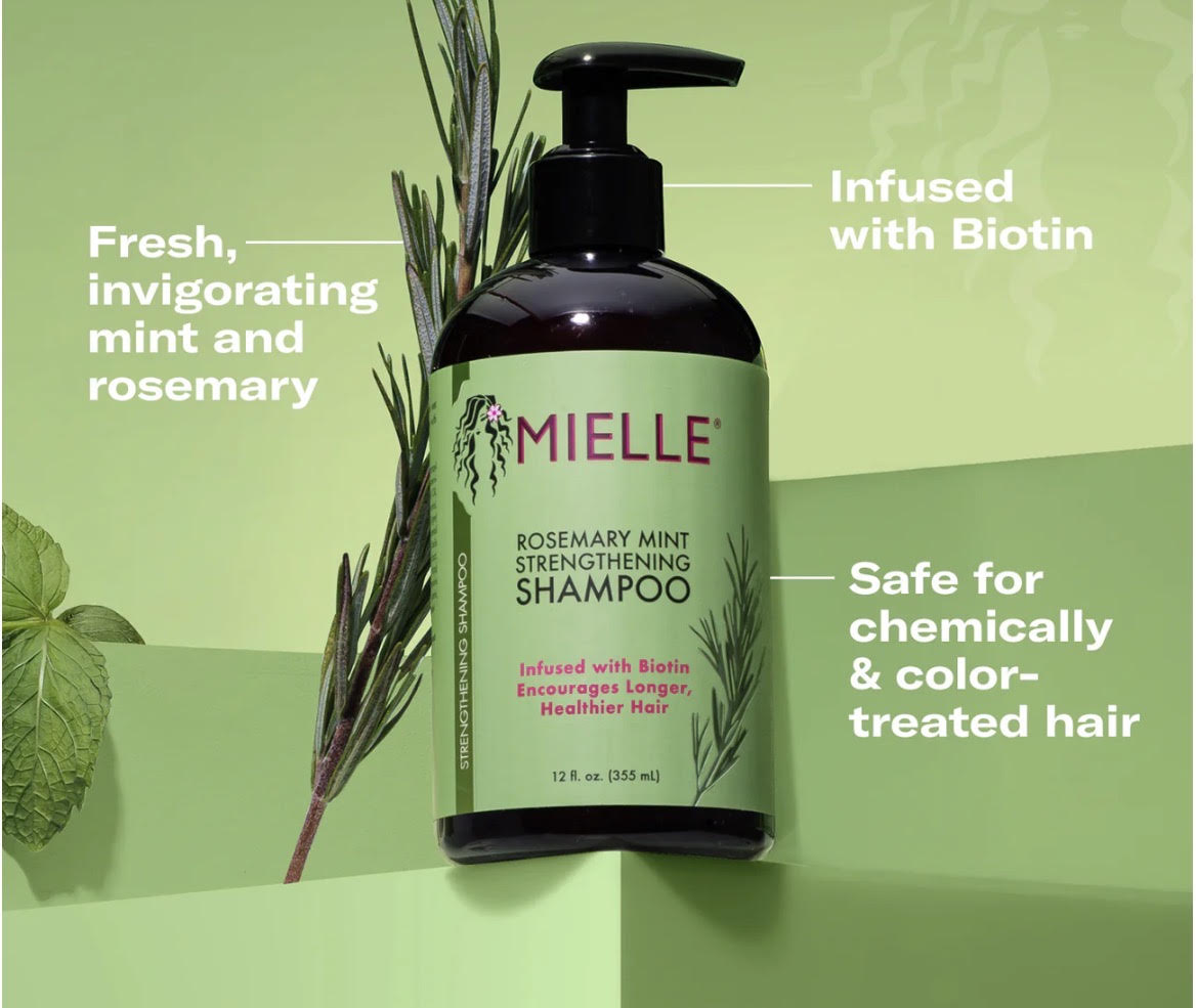 MIELLE ORGANICS ROSEMARY MINT STRENGTHENING SHAMPOO 355ML