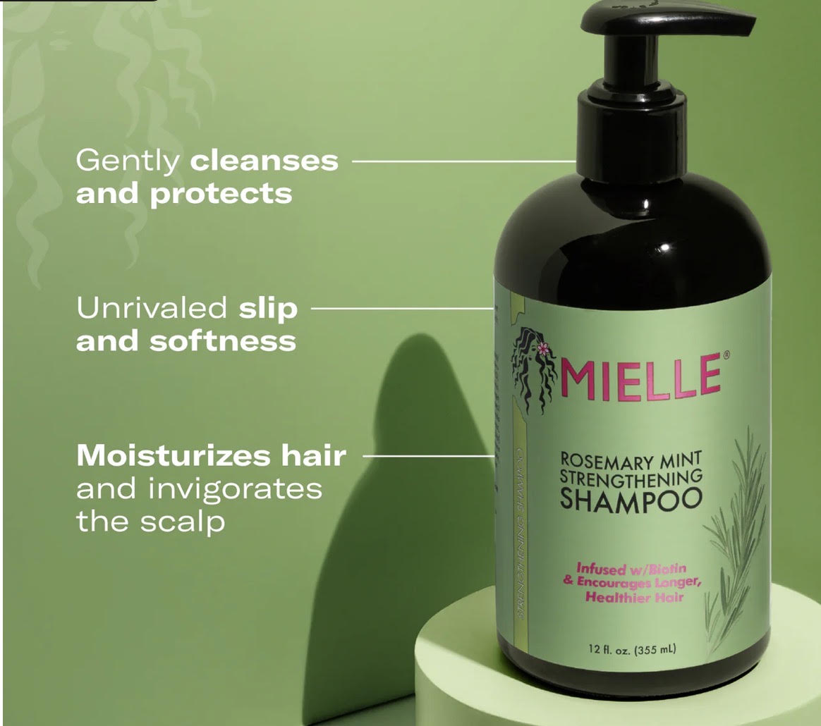 MIELLE ORGANICS ROSEMARY MINT STRENGTHENING SHAMPOO 355ML